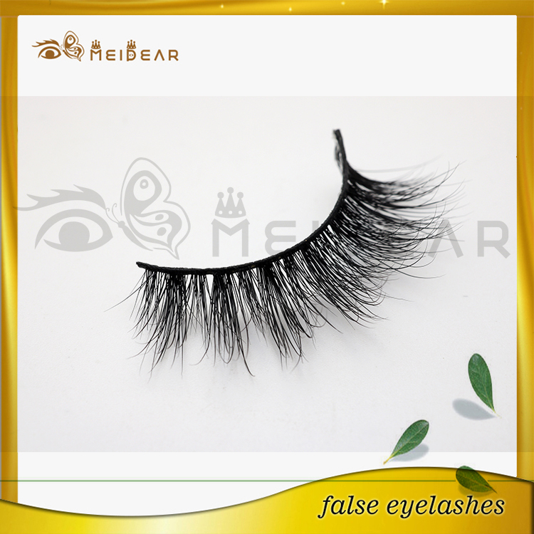 Handmade soft cotton band strip mink lashes 3d eyelashes 